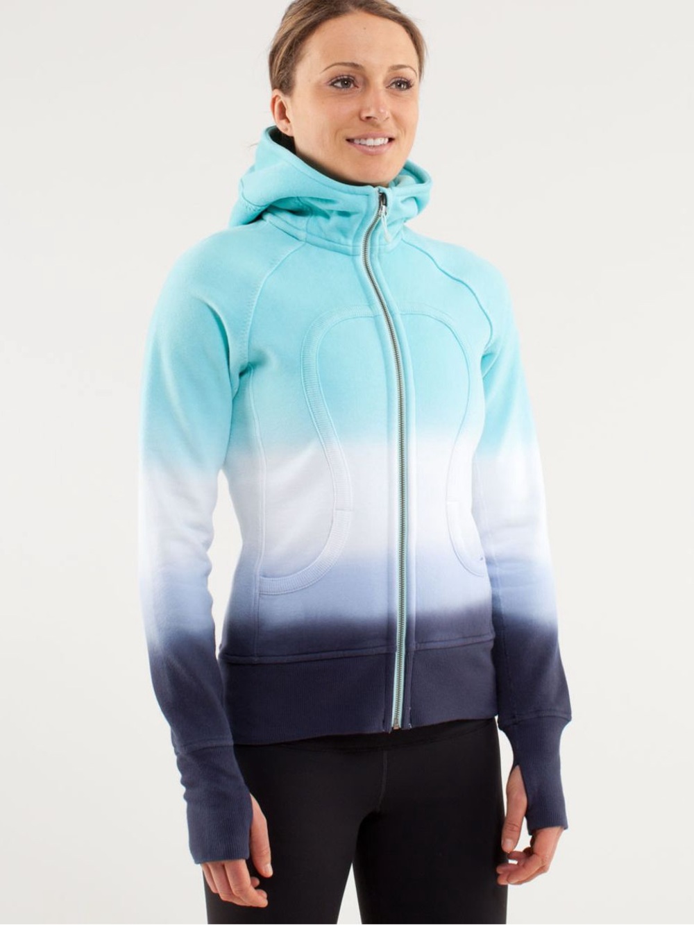 Lululemon Scuba Hoodie *Dip Dye - White / Aquamarine / Deep Indigo